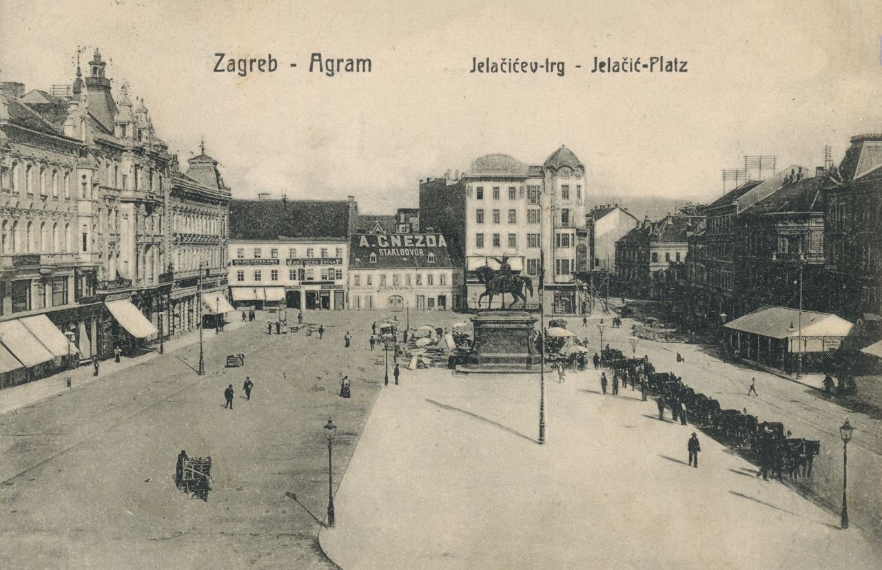 Trg bana Jelačića oko 1905.-1910. godine
